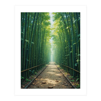 The Emerald Path: A Sun-Drenched Journey (Print Only)