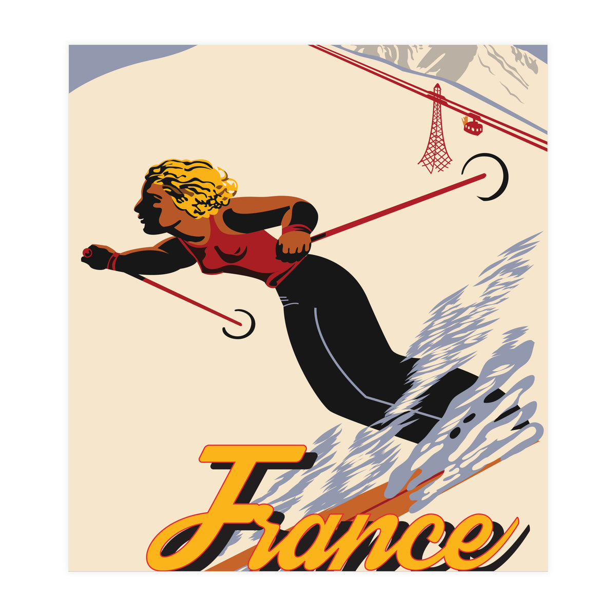 Ski In France (Print Only)
