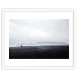 Family walking on the black sand beach - Iceland thumbnail
