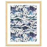 Watercolor Landscape Blue Mountains thumbnail