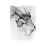 Abstract Black And White Flowing Lines Forming Organic Shapes And Forms (Print Only) thumbnail