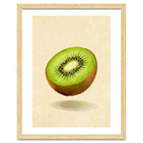 Kiwi Slice, Watercolor Fruit, Fresh Green Art thumbnail