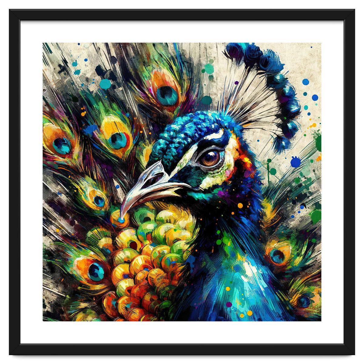 Vibrant Peacock Portrait
