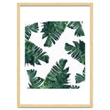 Banana Leaf Watercolor Painting, Tropical Nature Botanical Palm Illustration Bohemian Minimal Luxe thumbnail