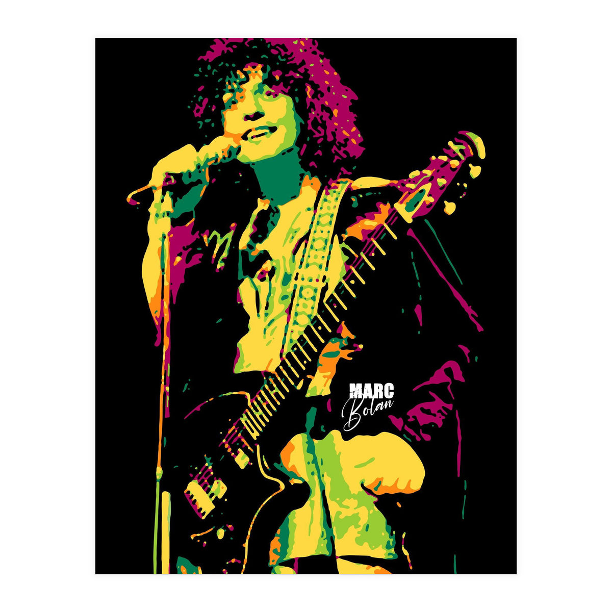 Marc Bolan Musician Legend in Pop Art (Print Only)