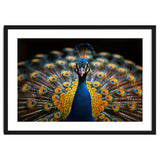 Close Up Peacock Displaying Its Feathers thumbnail