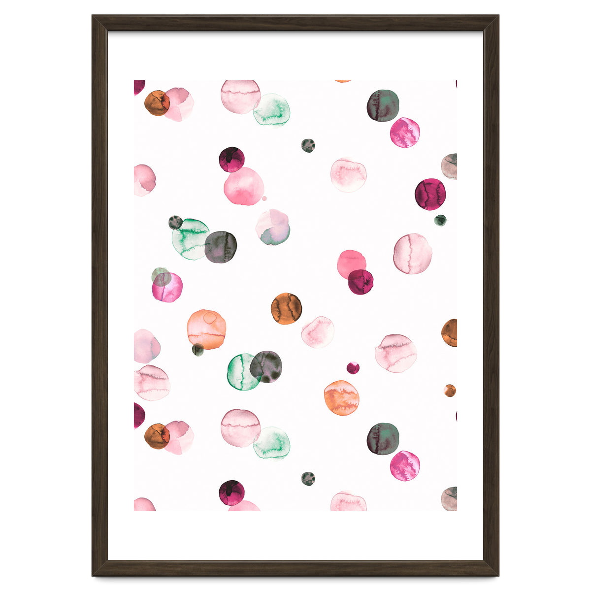 Polka Dots Watercolor Minimal Pink