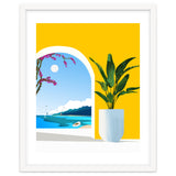 A Peek Ahead, Travel Ocean Beach Sea Tropical, Architecture Arch Boat Summer, Bougainvillea Eclectic Bohemian thumbnail
