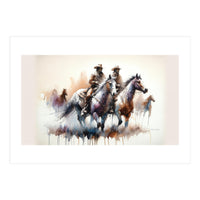 Cowboy Riders On Horses (Print Only)