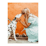 Pet Bound | Dalmatian Dog Lover Friendship Companion | Modern Bohemian Woman Puppy Animals Love (Print Only) thumbnail