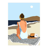 No Posting, No Liking, Just Living, Solitude Solo Woman Travel, Boss Lady Beach Ocean Sea, Summer Tan Bohemian (Print Only) thumbnail