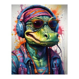 Alligator In Headphones Music (Print Only) thumbnail