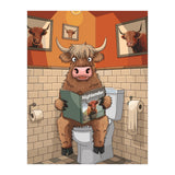 Highland Cow On The Toilet (Print Only) thumbnail