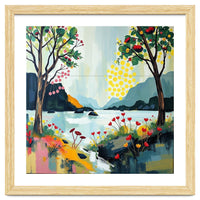 Serene Mountain Lake Landscape