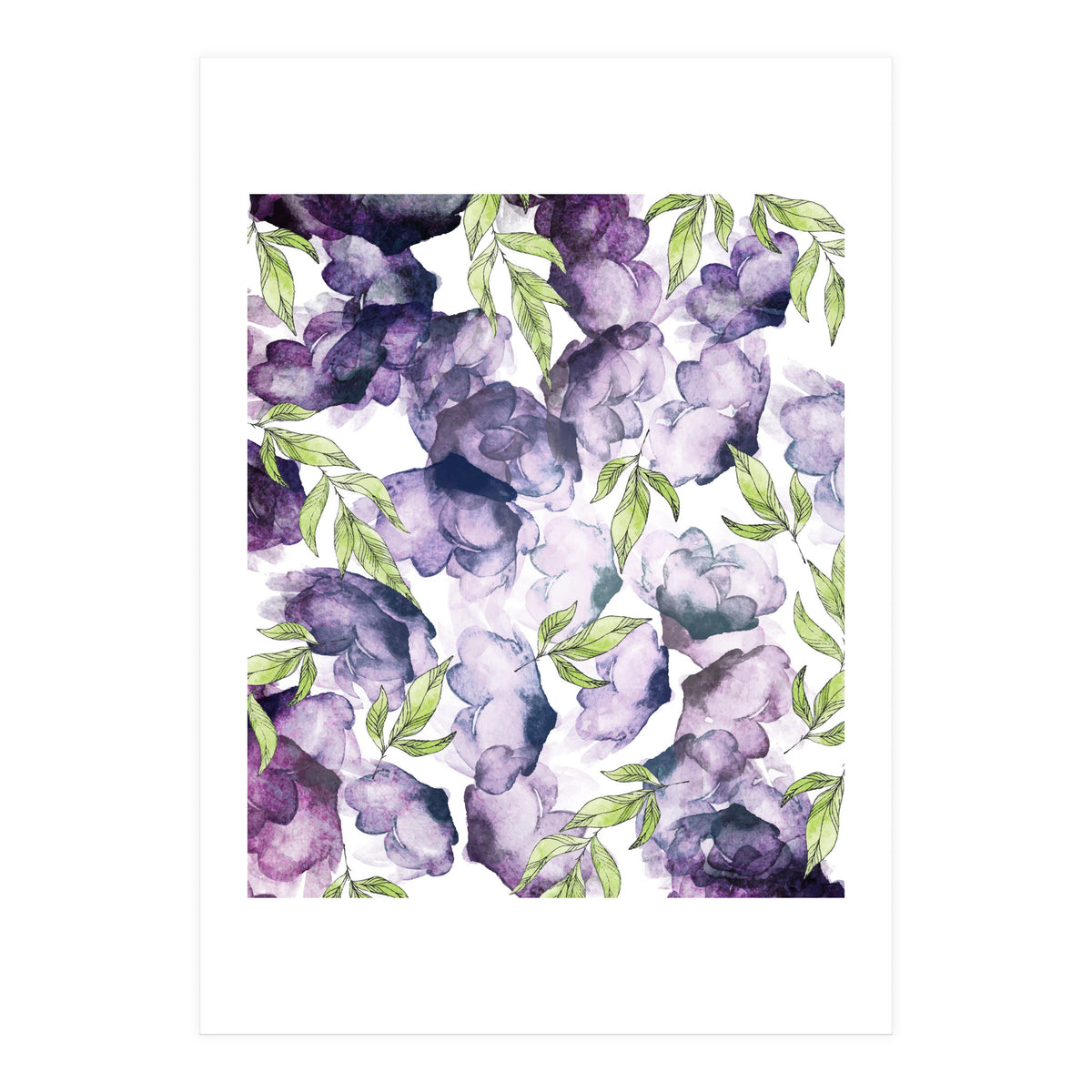 Watercolor + Ink Florals (Print Only)