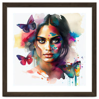 Butterfly Bloom Hindu Portrait