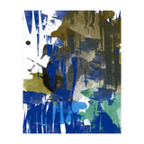 A Beautiful Mess, Abstract Blue Black Dark Eclectic Painting, Luxe Texture Contemporary Modern (Print Only) thumbnail