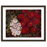 Vintage oil painted moody romantic Roses