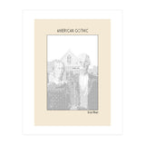 American Gothic – Grant Wood (ascii Art) (Print Only) thumbnail