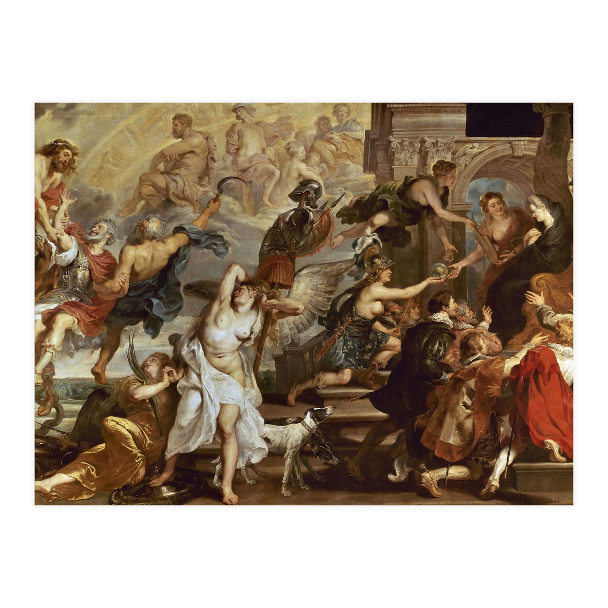 Apotheosis of Henry IV of France (and Henry III of NAvarra from 1562 to 1610) and Regency of Mari... (Print Only)