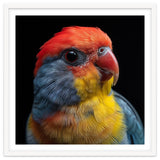 Close Up Colorful Parrot Portrait Vivid Plumage thumbnail