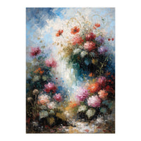 Ethereal Summer Garden Oil Painting (Print Only)