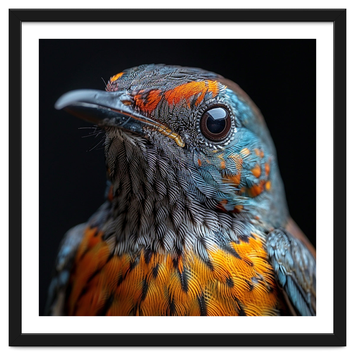 Close Up Of A Colorful Exotic Bird Head