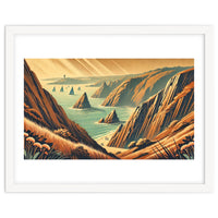Vintage Cliffside Serenity Poster