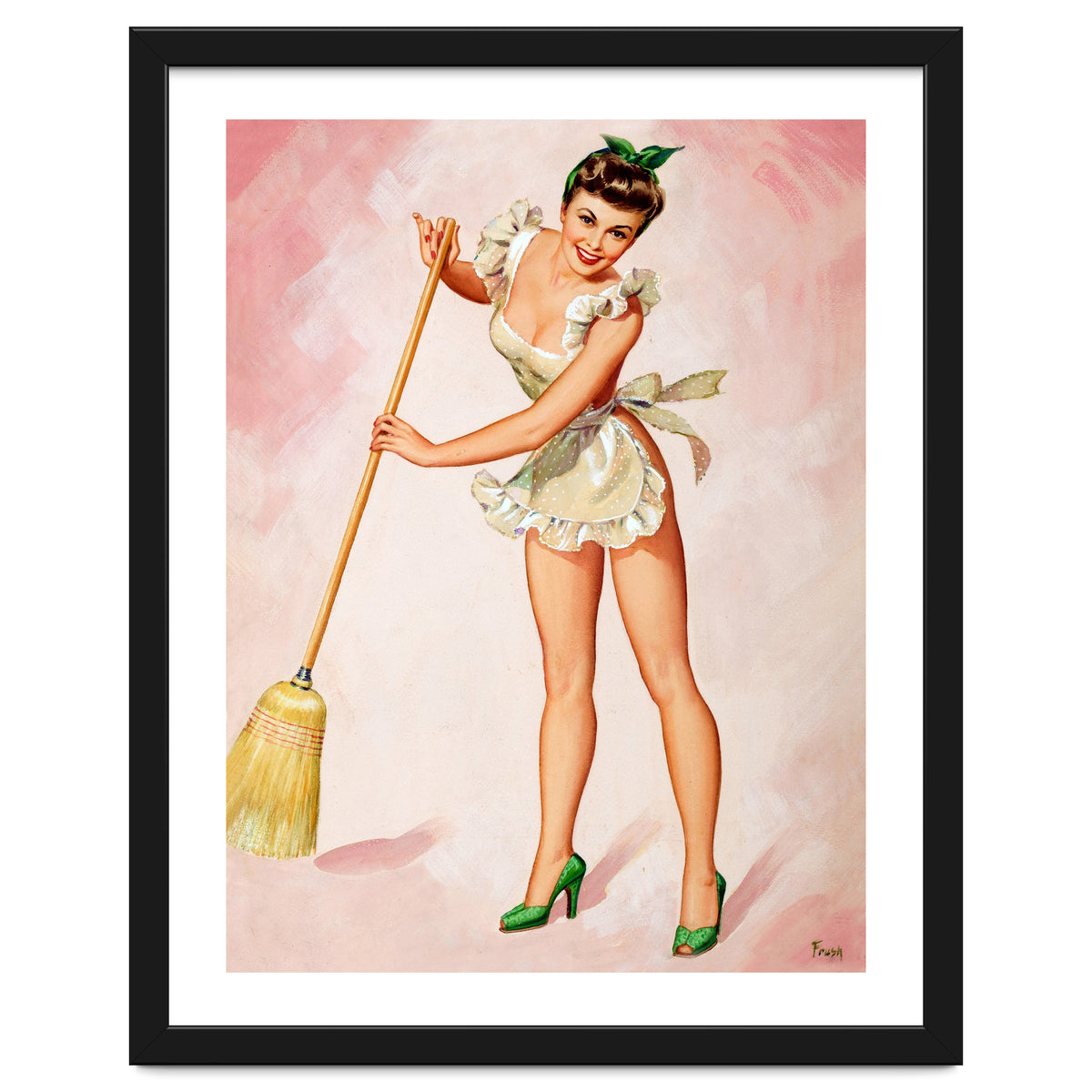 Sexy Pinup Mate On The Work