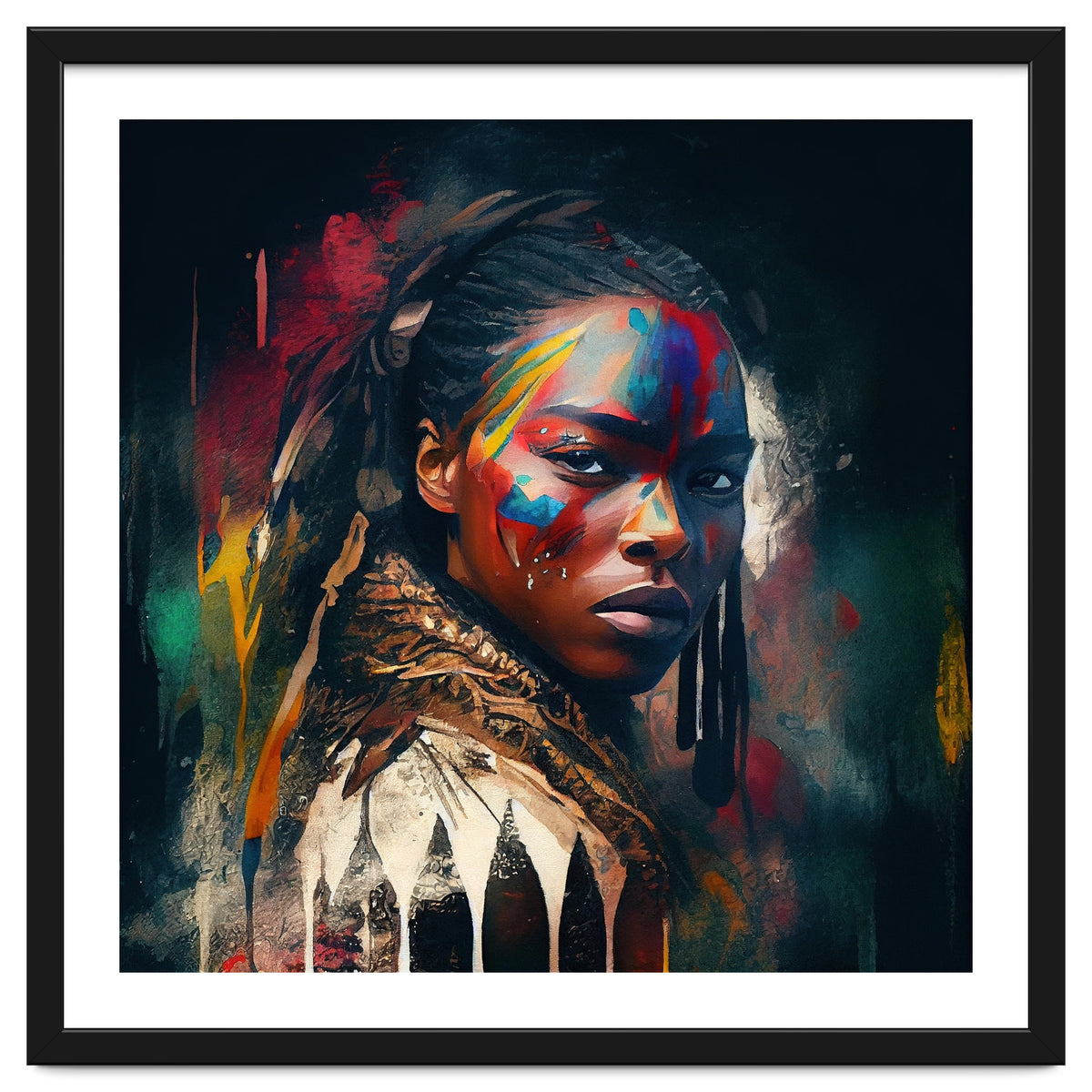 Powerful American Native Warrior Woman #1