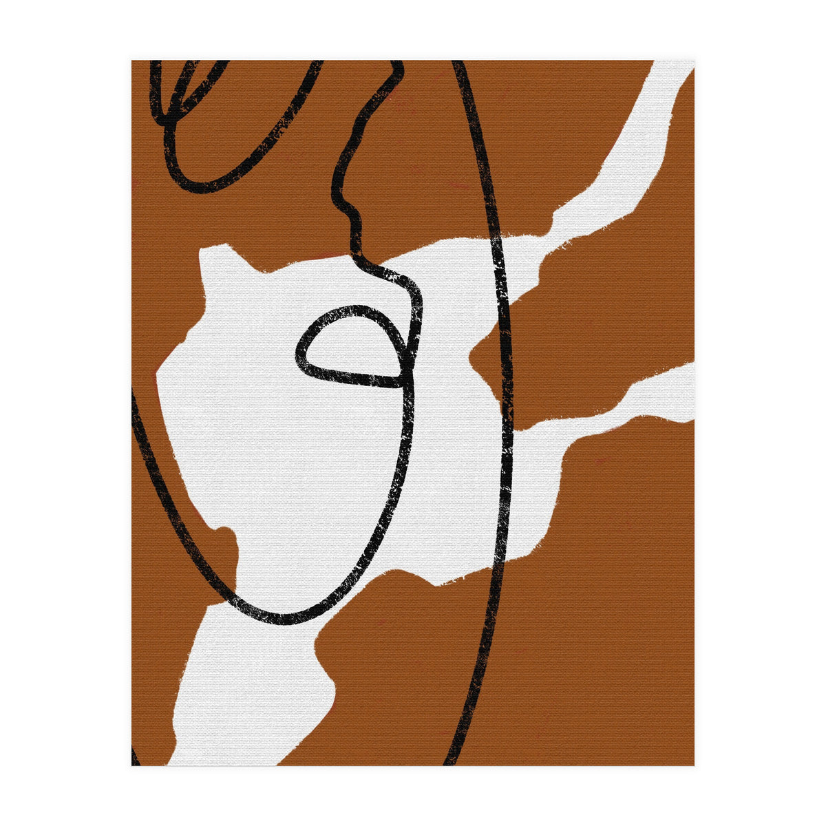 Abstract Brown and Black Lines (Print Only)