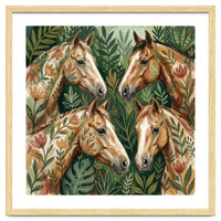 Majestic Floral Horses