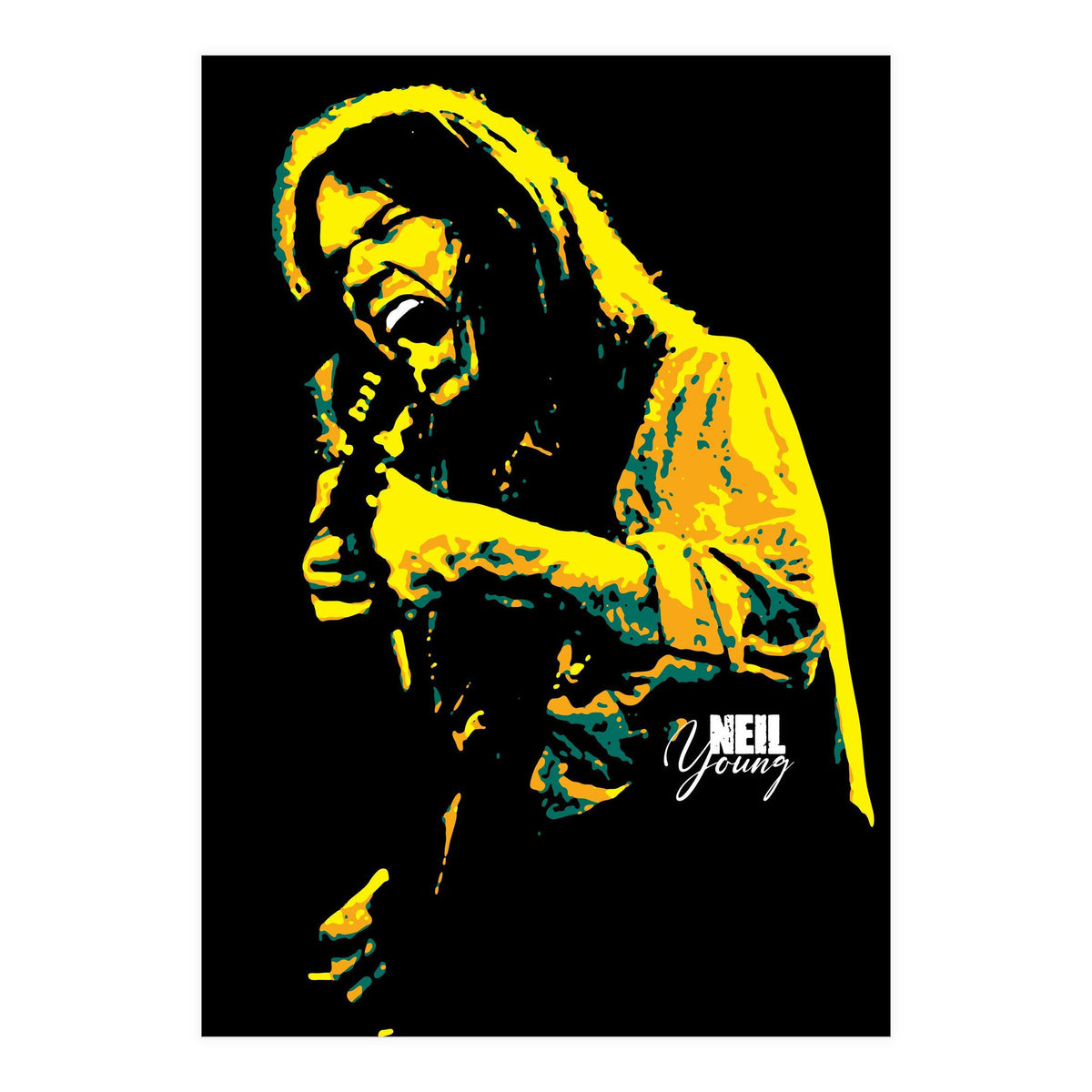 Neil Young Music Legend (Print Only)