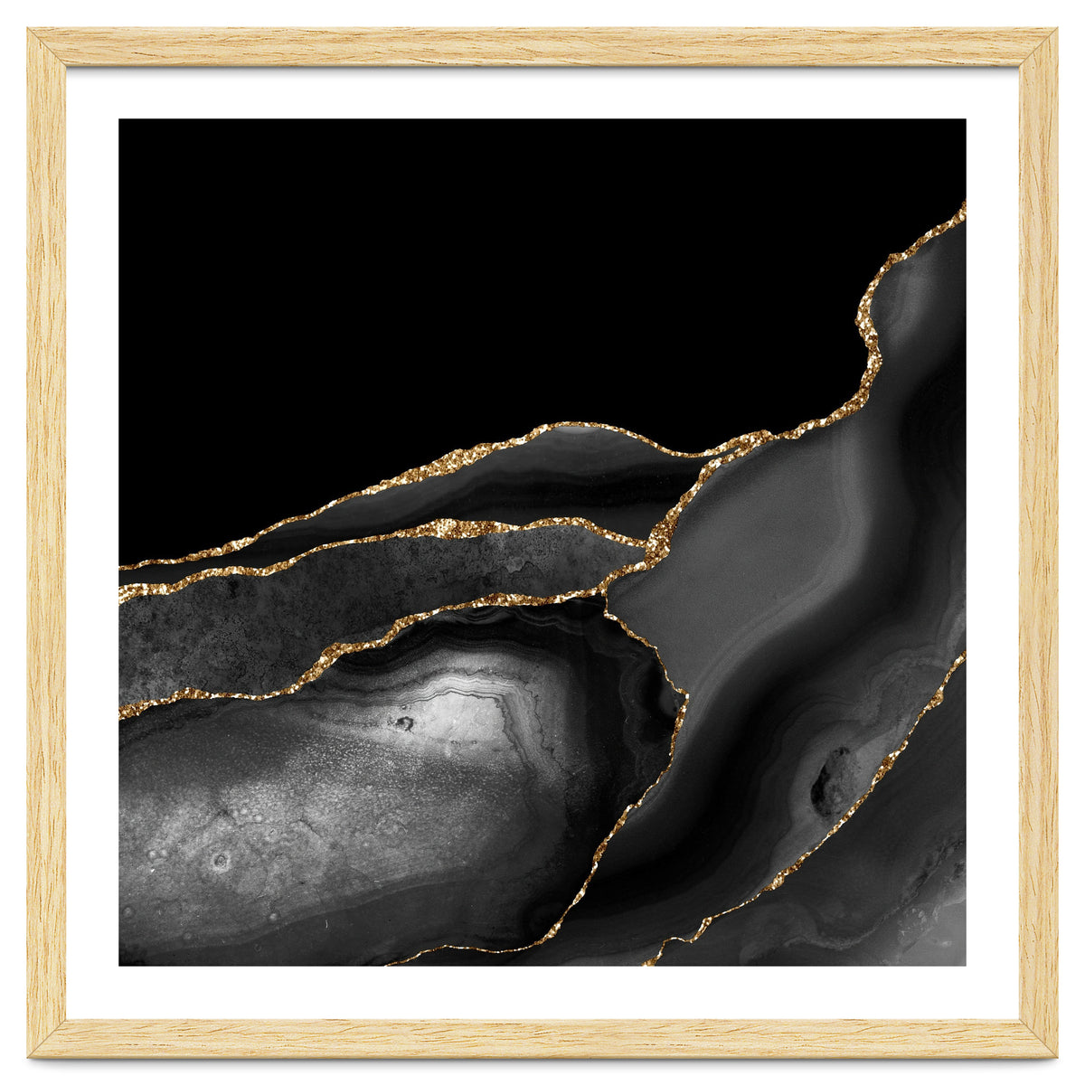 Black & Gold Agate Texture 04