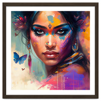 Butterfly Aura Hindu Portrait