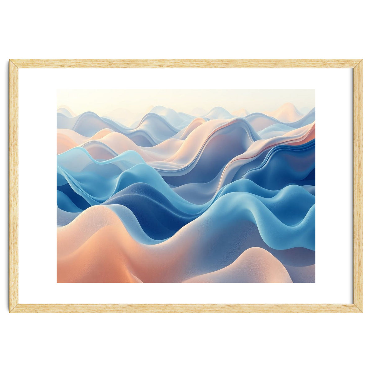 Ethereal Fluid Waves Abstract Art