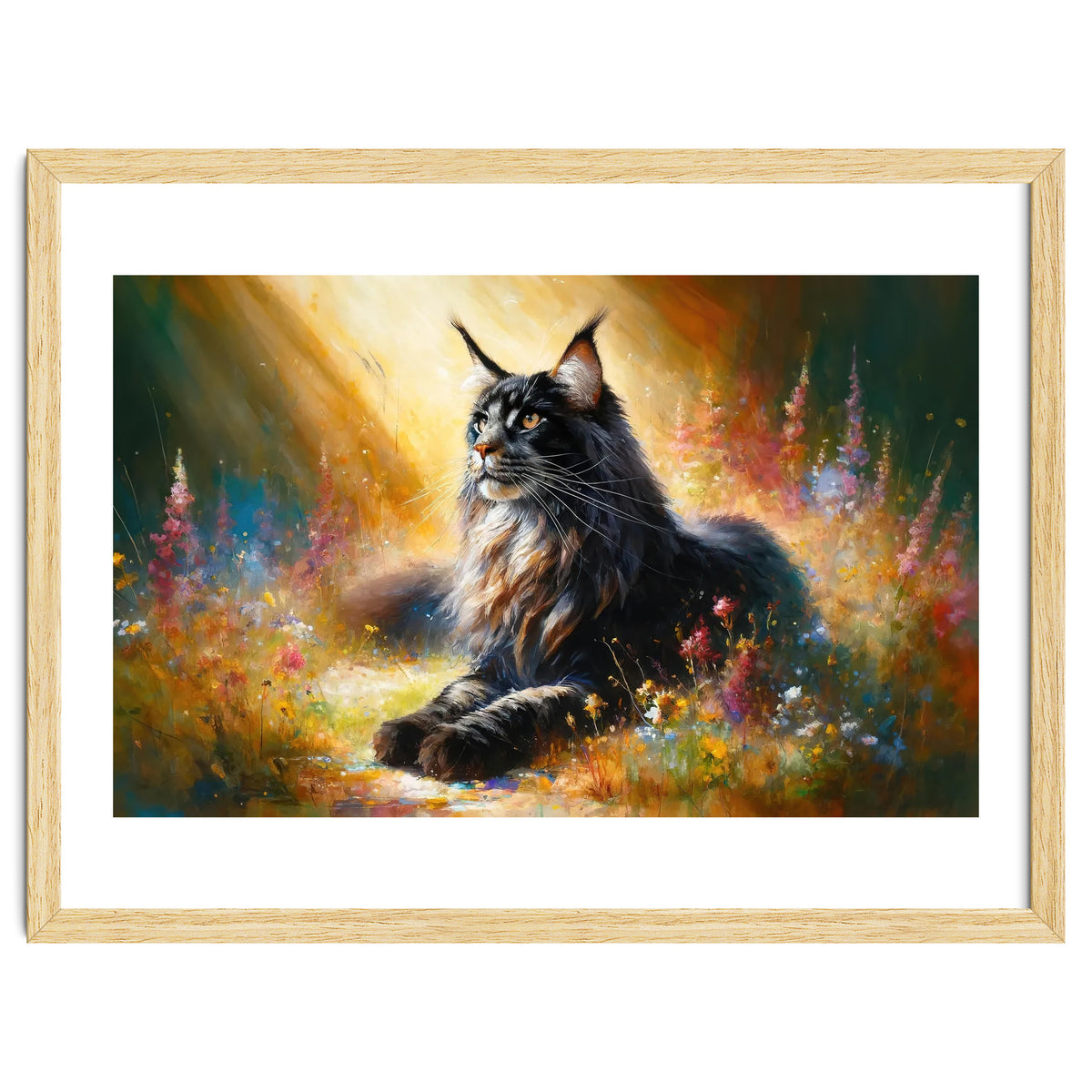 Majestic Lynx In Blooming Meadow