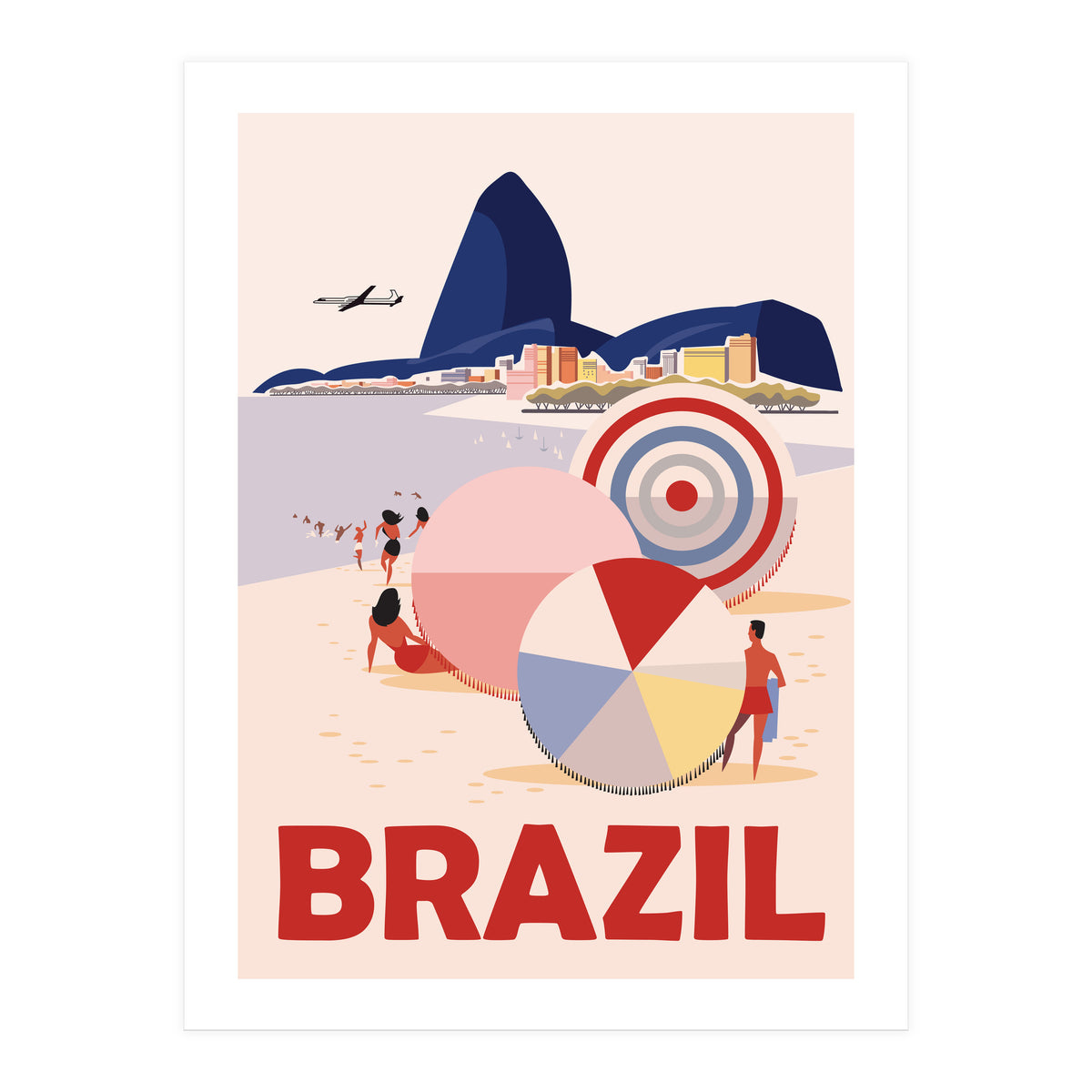 Brazil, Beach, Sao Paulo, City (Print Only)