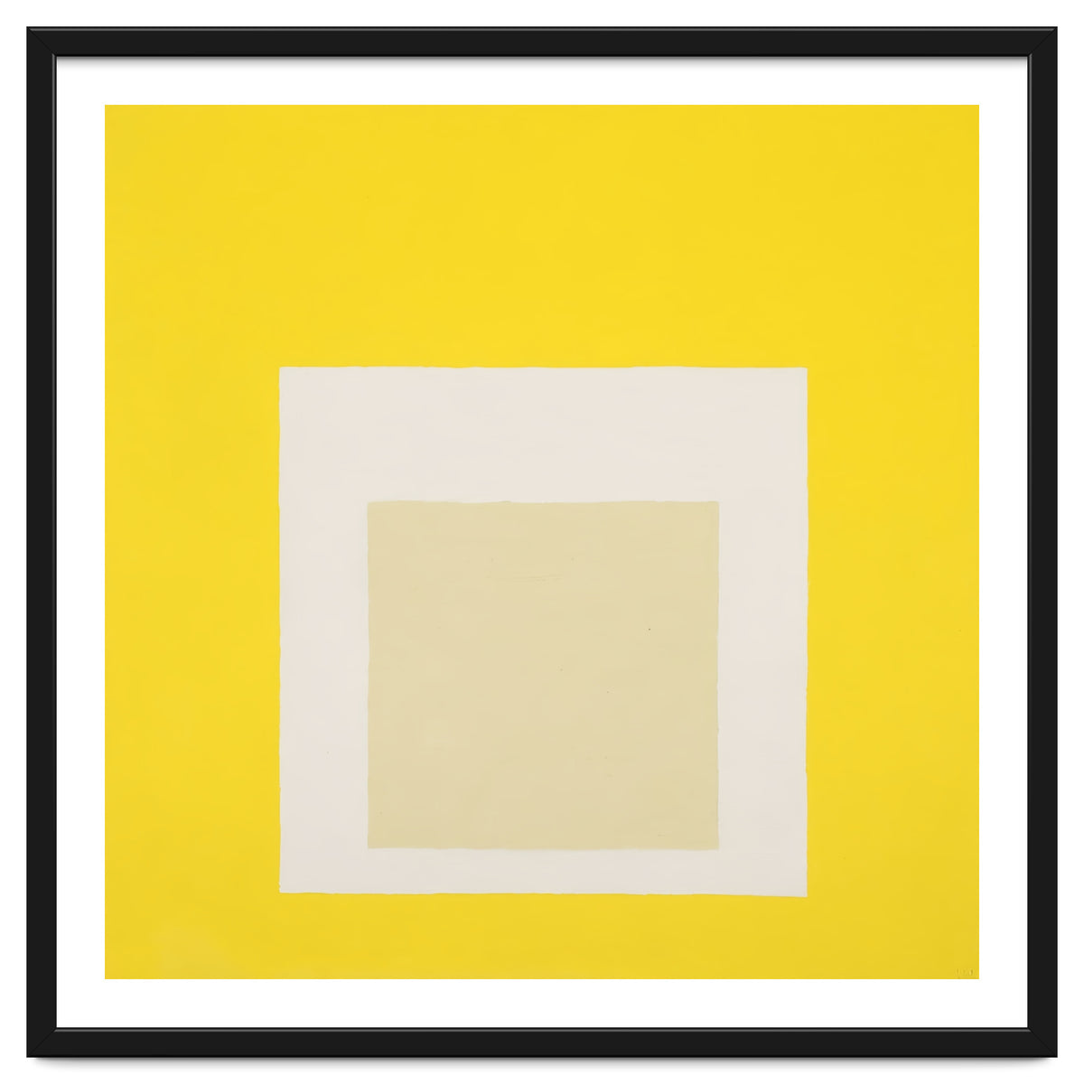 JOSEF ALBERS - HOMAGE TO THE SQUARE YELLOW WHITE