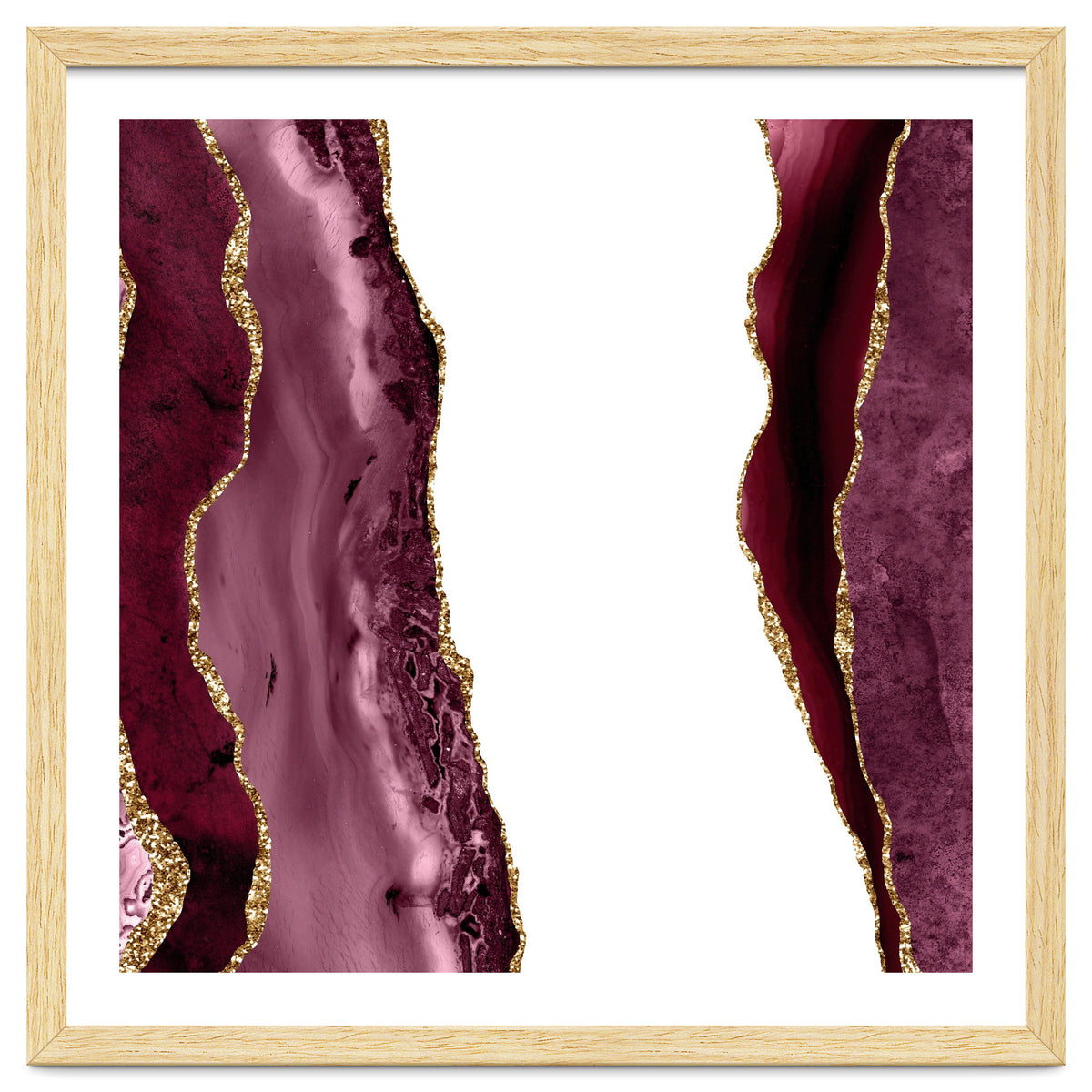 Burgundy & Gold Agate Texture 20