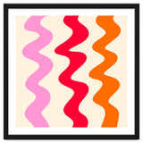 Squiggly Lines - orange, pink and cream thumbnail