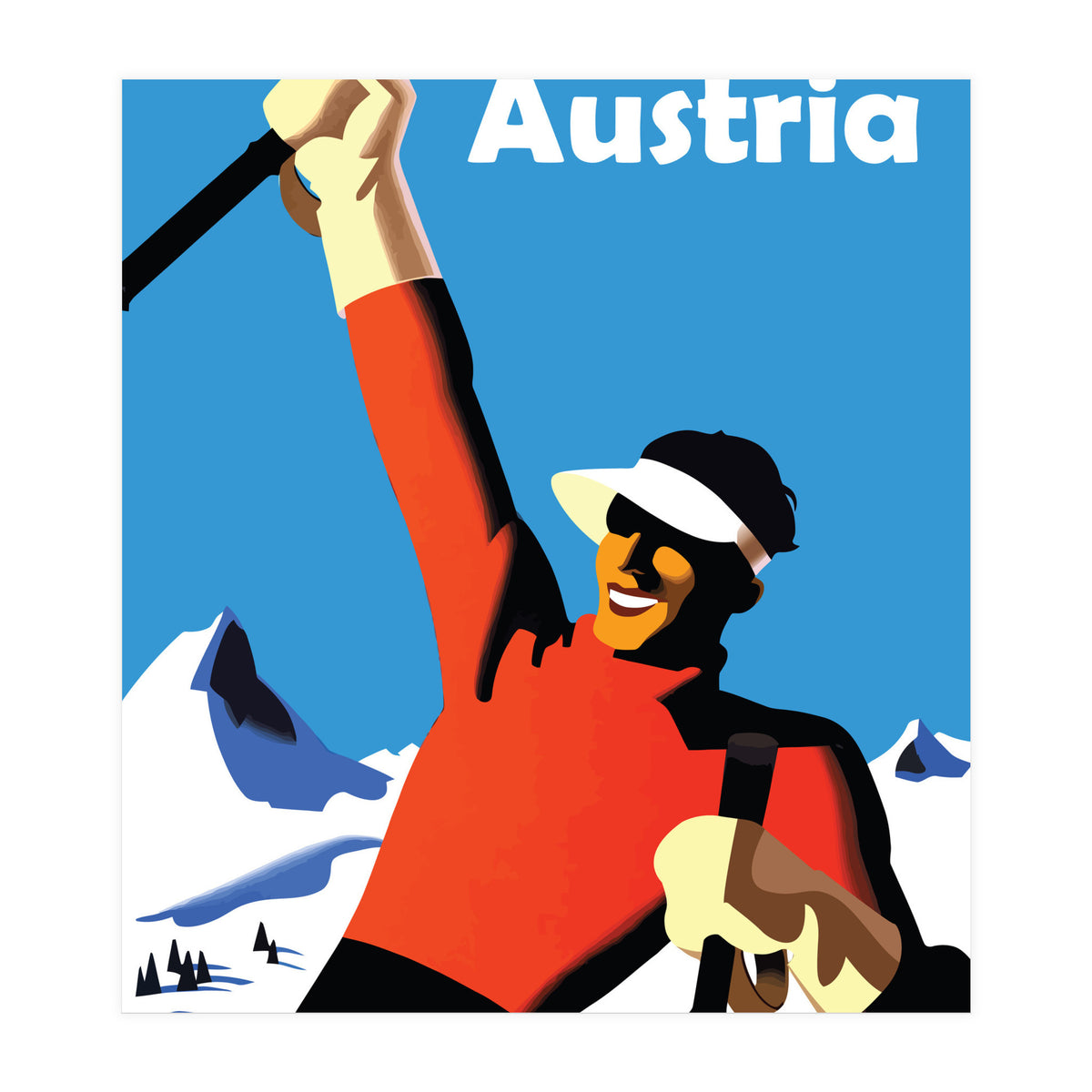 Austria, Ski Winner (Print Only)