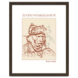 Self Portrait With Bandaged Ear And Pipe – Vincent Van Gogh thumbnail