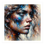 Intense Abstract Side Portrait (Print Only) thumbnail