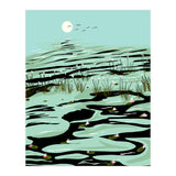 Dreamy Lake, Pastel Nature Botanical Jungle Landscape, Travel Pond Forest Plants Bohemian, Eclectic Scenic (Print Only) thumbnail