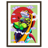 Knight Frog Cartoon Vintage Illustration thumbnail