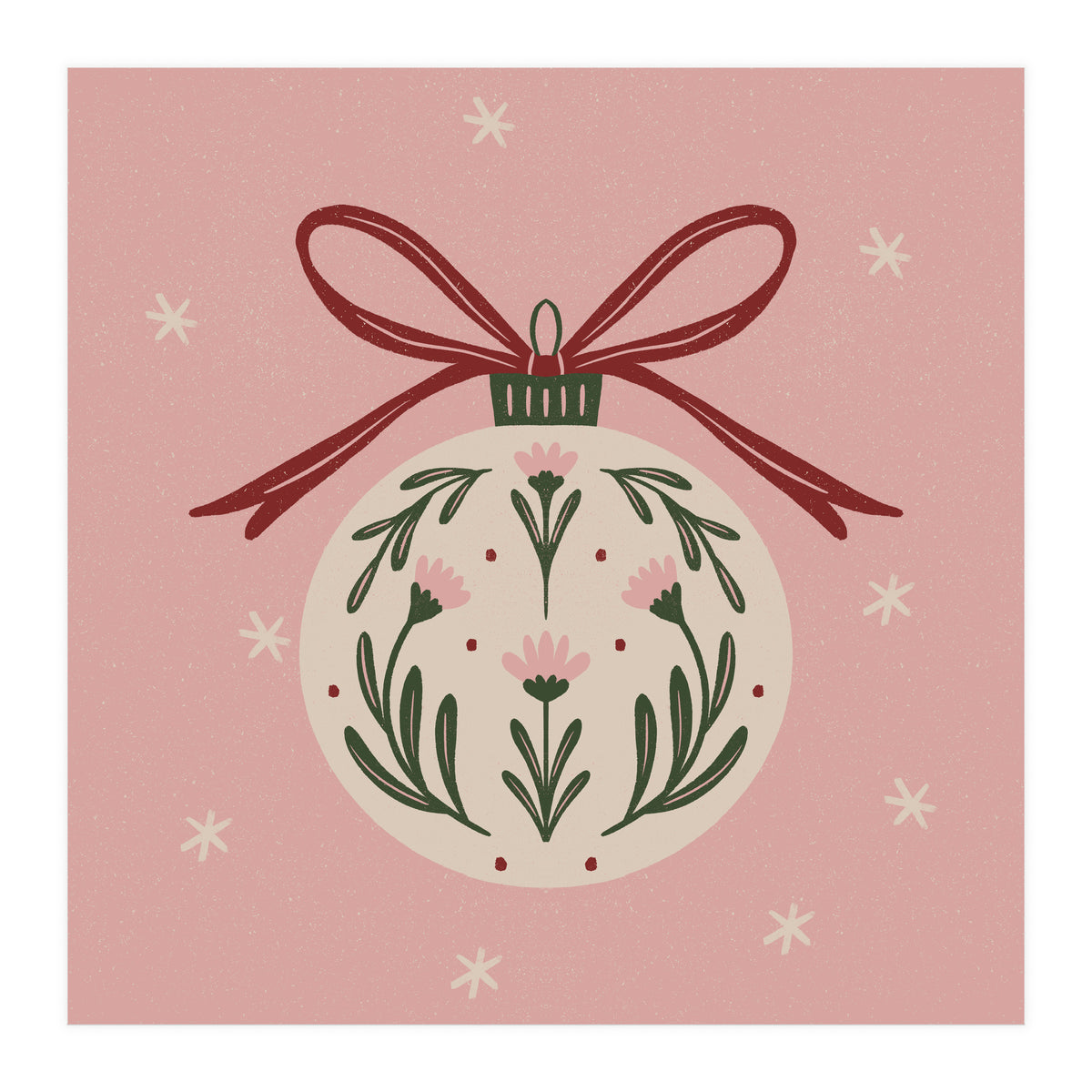 Christmas Flower Globe (Print Only)