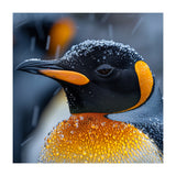 King Penguin Close Up In Snowfall (Print Only) thumbnail