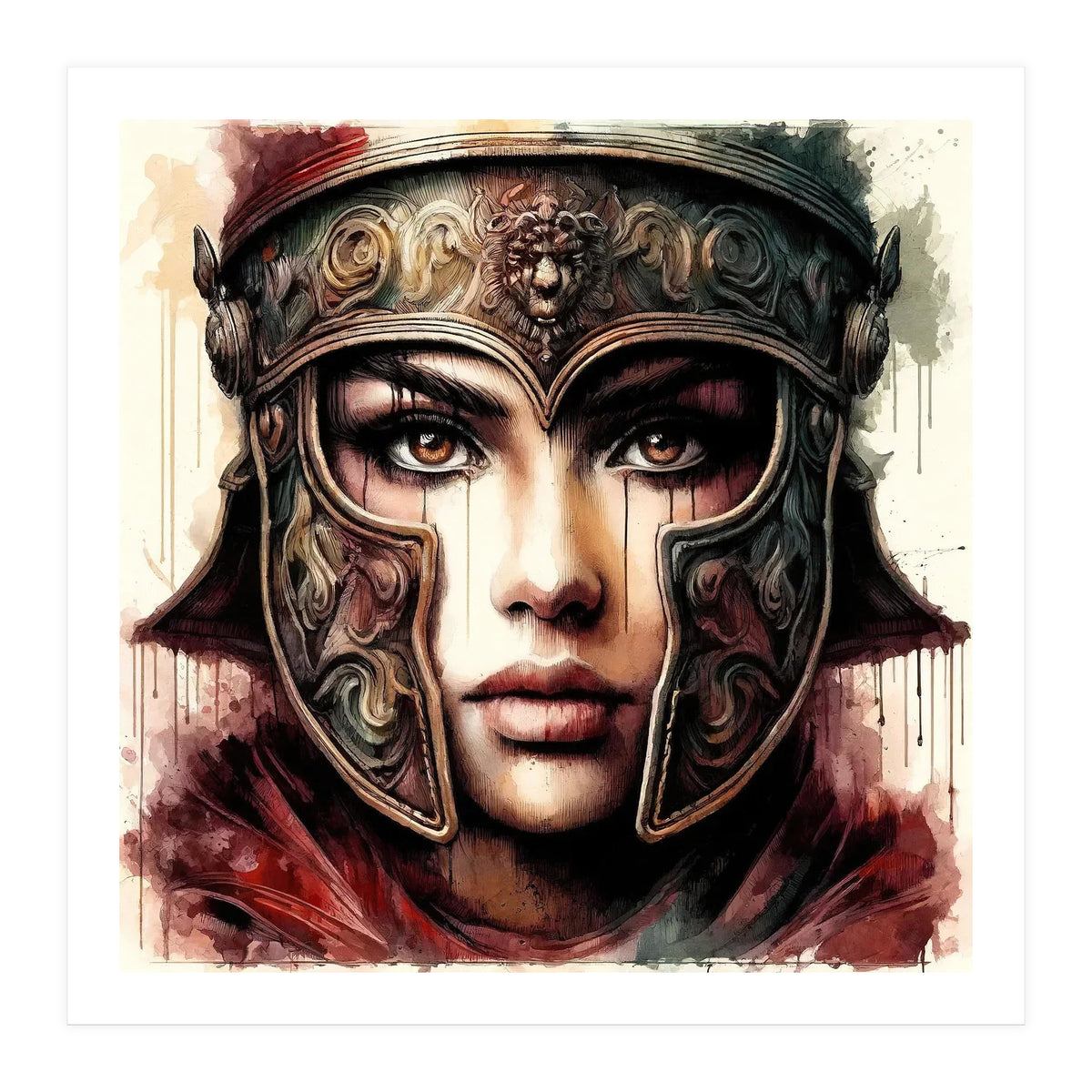 Lion Crest Armor Portrait (Print Only)