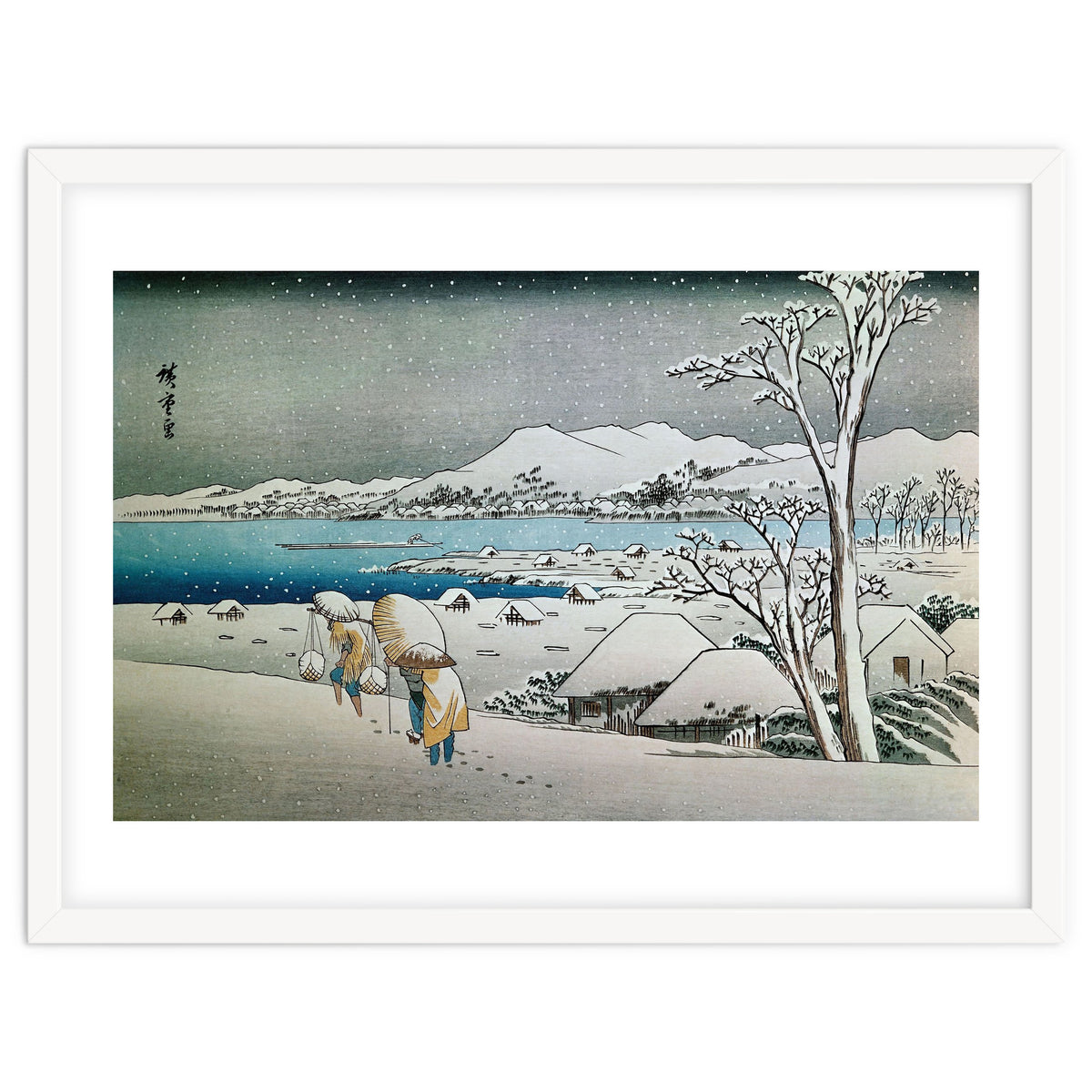 SNOW LANDSCAPE - JAPANESE ENGRAVING - 19TH CENTURY.